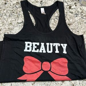 Black razor back tank top
